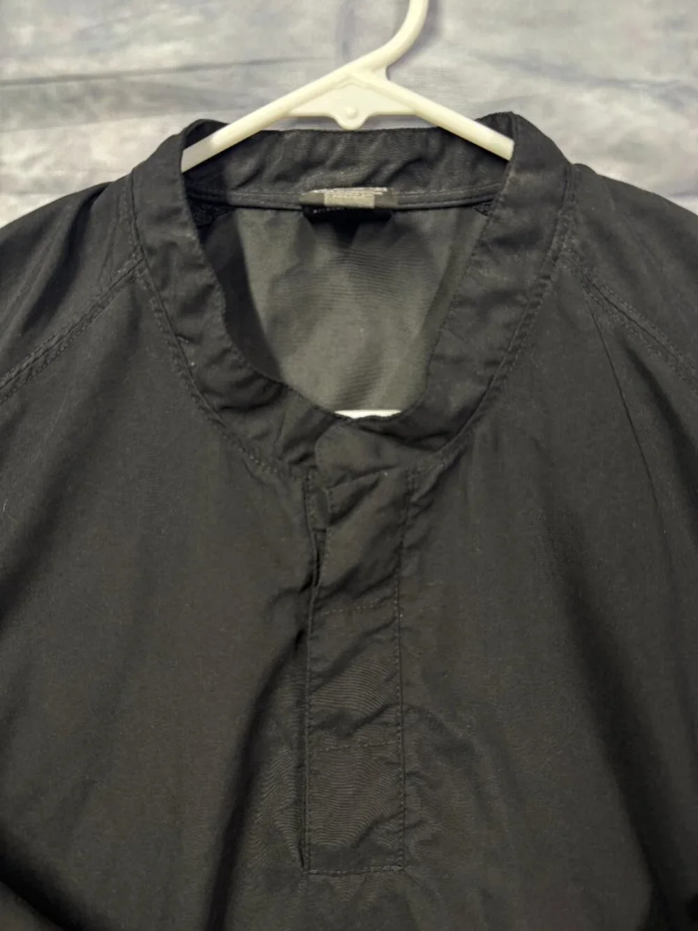 Vintage Nike Sweater Mens Black Windbreaker Rain Half Button Golfing Small